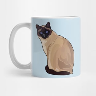 Siamese cat cartoon illustration Mug